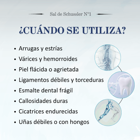 Sal de Schüssler Nº1 Calcarea Fluorica – Elasticidad de la piel, ligamentos y tejido conectivo