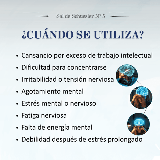 Sal de Schüssler Nº5 Kalium Phosphoricum – Sistema nervioso, estrés y agotamiento mental