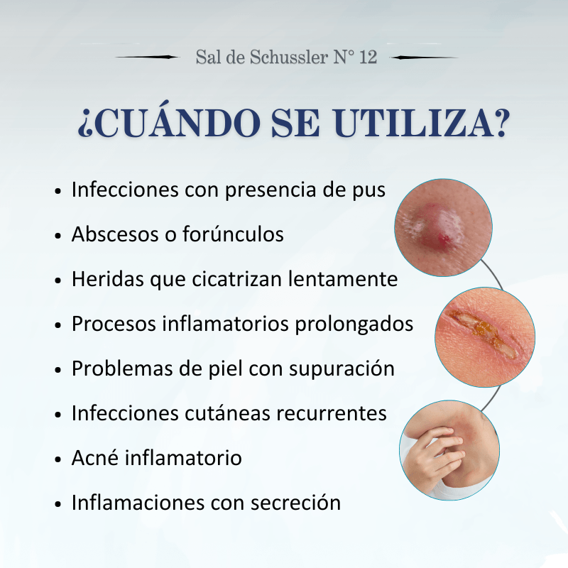 Sal de Schüssler Nº12 Calcium Sulfuricum – Piel, acné y procesos de supuración