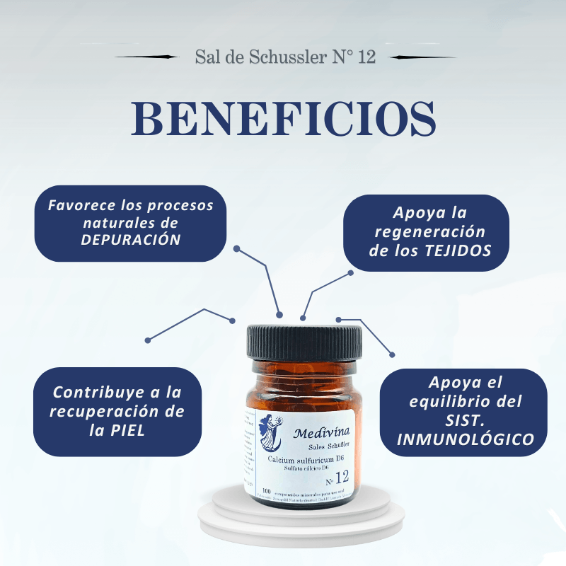 Sal de Schüssler Nº12 Calcium Sulfuricum – Piel, acné y procesos de supuración
