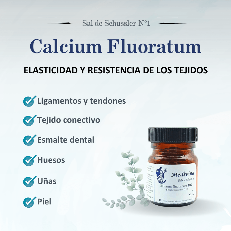 Sal de Schüssler Nº1 Calcarea Fluorica – Elasticidad de la piel, ligamentos y tejido conectivo