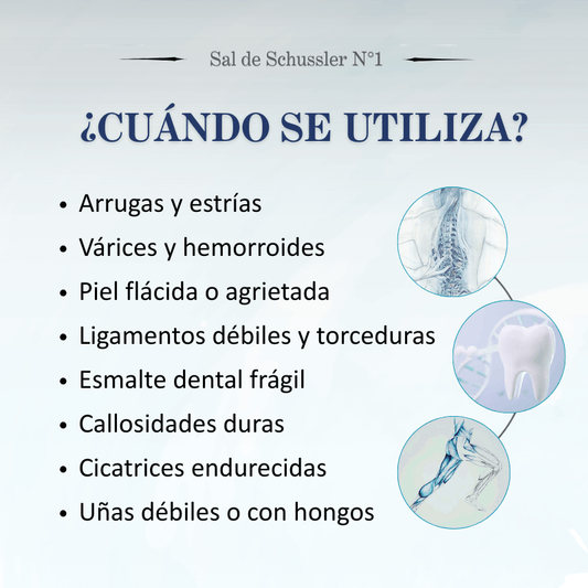 Sal de Schüssler Nº1 Calcarea Fluorica – Elasticidad de la piel, ligamentos y tejido conectivo