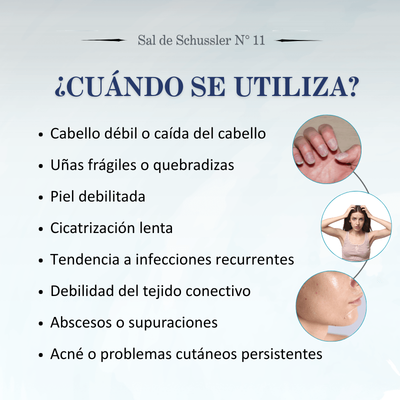 Sal de Schüssler Nº11 Silicea – Piel, cabello, uñas y regeneración del tejido conectivo