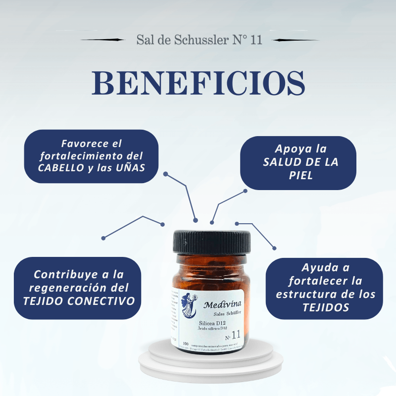 Sal de Schüssler Nº11 Silicea – Piel, cabello, uñas y regeneración del tejido conectivo