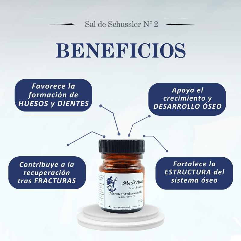 Sal de Schüssler Nº2 Calcarea Phosphorica – Formación de huesos, dientes y recuperación física
