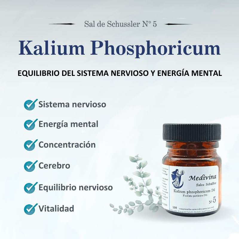 Sal de Schüssler Nº5 Kalium Phosphoricum – Sistema nervioso, estrés y agotamiento mental