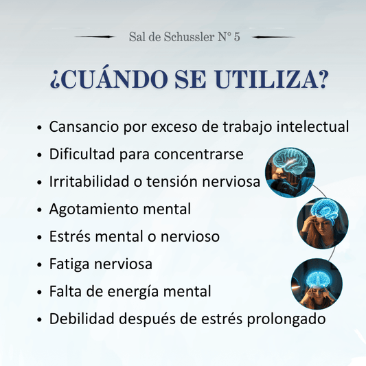 Sal de Schüssler Nº5 Kalium Phosphoricum – Sistema nervioso, estrés y agotamiento mental
