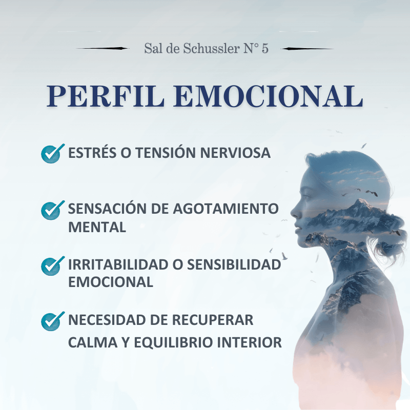 Sal de Schüssler Nº5 Kalium Phosphoricum – Sistema nervioso, estrés y agotamiento mental