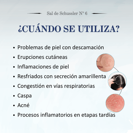 Sal de Schüssler Nº6 Kalium Sulfuricum – Oxigenación celular, piel y detoxificación