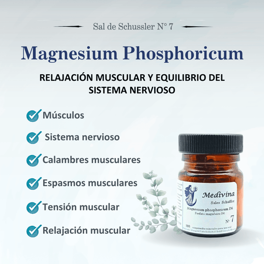 Sal de Schüssler Nº7 Magnesium Phosphoricum – Calambres, dolor muscular y sistema nervioso