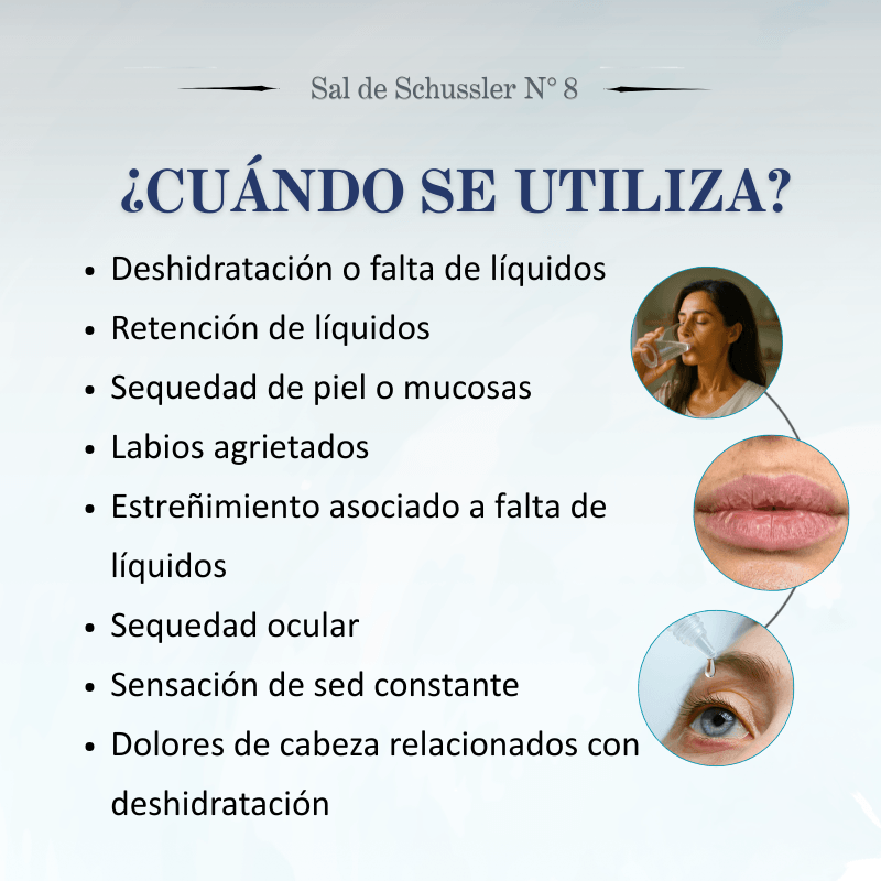 Sal de Schüssler Nº8 Natrium Chloratum – Hidratación celular y equilibrio de líquidos