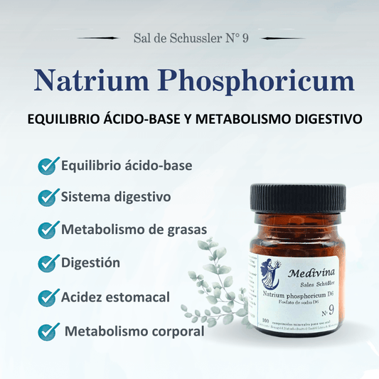 Sal de Schüssler Nº9 Natrium Phosphoricum – Acidez, digestión y metabolismo de grasas