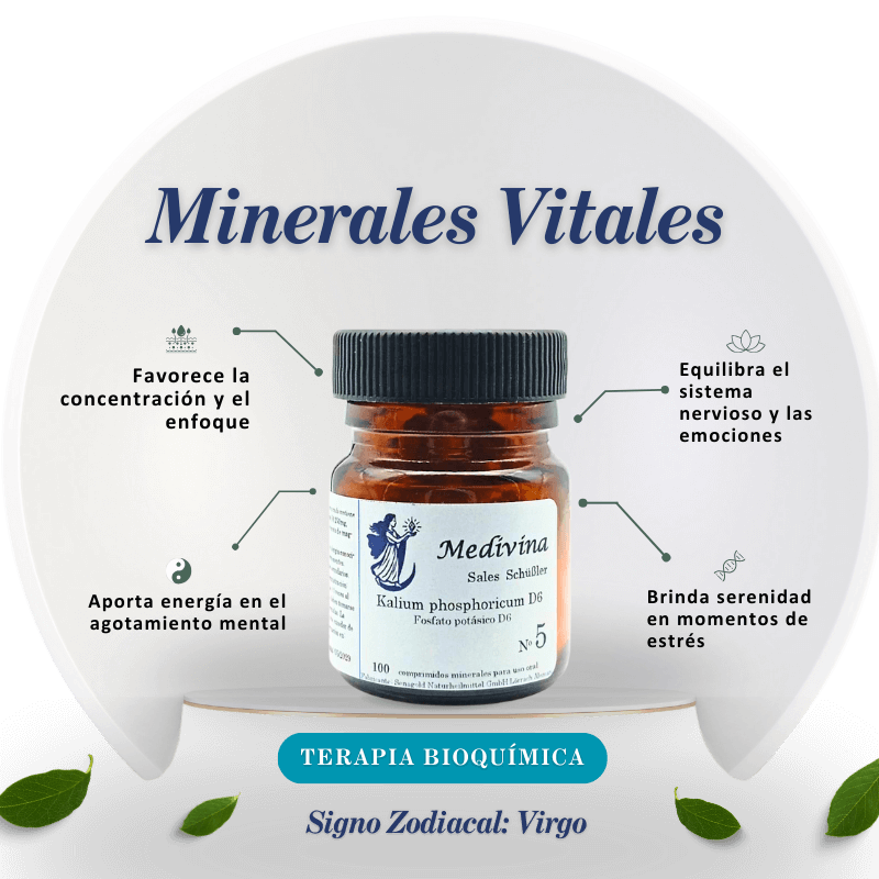 Sal Schussler Nº5 Kalium Phosphoricum - Claridad Mental y Energía Emocional