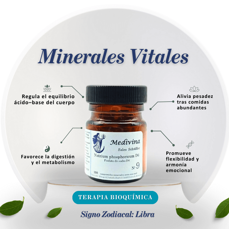 Sal Schussler Nº9 Natrium Phosphoricum - Metabolismo y Equilibrio Digestivo
